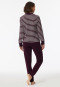 Schlafanzug lang Frottee Bündchen pflaume - Casual Essentials