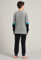 Pajamas long terry organic cotton cuffs block stripe anthracite - Acid Brights