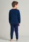 Long pajamas terry organic cotton cuffs stripes pirate dark blue - Capt'n Sharky