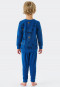 Pyjama long éponge coton bio bords-côtes viking bleu - Boys World