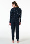 Pajamas long interlock cuffs dream motifs midnight blue - Nightwear
