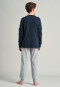 Pyjama lang interlock biologisch katoen manchetten antraciet - Acid Brights