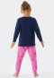 Schlafanzug lang Interlock Organic Cotton Bündchen Galaxy-Einhorn Glitzer dunkelblau - Girls World