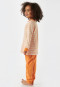 Pyjama long interlock coton bio bords-côtes rayures nounours cur - Natural Love