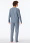Schlafanzug lang jeansblau meliert - Casual Nightwear