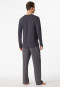 Lange jersey pyjama antraciet - Ebony