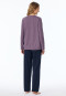 Pajamas long mauve patterned - Comfort Essentials