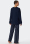Pajamas long modal oversized shirt dark blue - Modern Nightwear