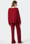 Pajamas long modal oversized shirt oversized shoulders burgundy - Modern Nightwear
