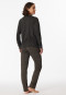 Pyjama lang modal oversized V-hals antraciet - Modern Nightwear