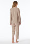 Pajamas long ecru printed - selected! premium