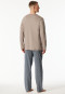 Pyjamas long Organic Cotton brown-grey patterned - Comfort Nightwear