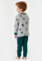 Pyjama lang biologisch katoen manchetten letters college grijs-gemêleerd - Rat Henry