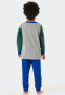 Pajamas long organic cotton cuffs dino pixel heather gray - Boys World