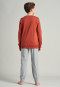 Pajamas long organic cotton cuffs Disconnect rust - Natural Love