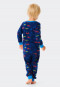 Lange pyjama biologisch katoen manchetten voertuigen donkerblauw - Boys World