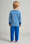 Schlafanzug lang Organic Cotton Bündchen Ringel Zauberer Ratte blau - Rat Henry
