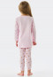 Pigiama lungo in cotone biologico con leggings e motivo di orsacchiotto e cuore, rosa - Natural Love
