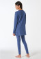Long pyjamas Organic Cotton horse print stars denim blue - Horse World
