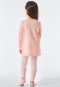 Pajamas long organic cotton stripes owl polka dots peach - Natural Love