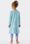 Pajamas long organic cotton flounce leggings ice princess gemstones aqua - Girls World