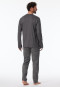 Paisley lange pyjama antraciet - Fine Interlock