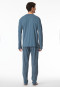 Pyjama lengte paisley jeansblauw - Fine Interlock