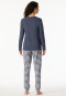 Pigiama lungo a righe blu denim - Casual Essentials
