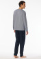 Pyjama lange knoopsluiting nachtblauw - Casual Essentials