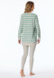 Pyjama long rayures leggings vert chiné - Casual Essentials