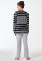 Pyjama long rayures noir - Teens Nightwear