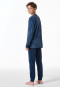 Schlafanzug lang Streifen blau - Nightwear