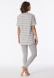 Pajamas long T-shirt leggings stripes heather gray - Casual Essentials