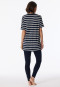 Pyjama lang T-shirt legging gestreept nachtblauw - Casual Essentials