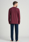 Schlafanzug lang Tencel Pepita V-Ausschnitt rot - Selected! Premium