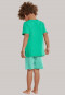 Pyjama 3 pièces ballon de foot rayures vert/bleu foncé - Boys World