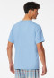 Shirt short sleeve v-neckline pacific blue - Mix+Relax
