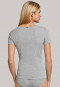 Shirt kurzarm Feinripp grau meliert - Naturschönheit