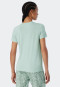 Shirt kurzarm Henley Knopfleiste mint - Mix+Relax