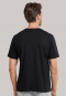 Shirt kurzarm Jersey Knopfleiste schwarz - Mix+Relax