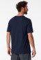 shirt short sleeve crew neck dark blue - Mix & Relax cotton