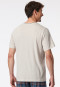 Shirt korte mouw Organic Cotton strepen beige - Mix+ Relax