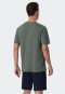 Shirt kurzarm Organic Cotton V-Ausschnitt jade - Mix+Relax