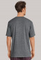 T-shirt à manches courtes gris foncé chiné à col rond - Mix & Relax Cotton Modal