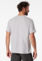 T-shirt, manches courtes, gris chiné, col en V - Mix+Relax