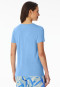 Shirt kurzarm V-Ausschnitt hellblau - Mix+Relax
