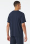 Shirt kurzarm V-Ausschnitt nachtblau - Mix+Relax