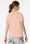 T-shirt manches courtes Encolure en V peach whip - Mix+Relax