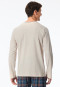 Long-sleeve mottled beige shirt - Mix+Relax