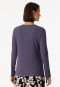 Shirt langarm Doppelripp Druckknöpfe indigo - Mix+Relax